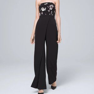WHBM Convertible Floral-Bodice Jumpsuit
